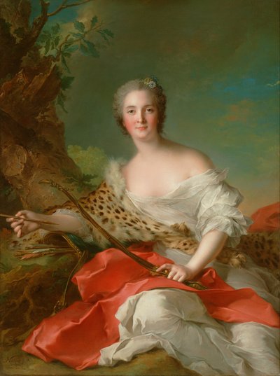 Portrait of Constance-Gabrielle-Magdeleine Bonnier de la Mosson as Diana by Jean Marc Nattier